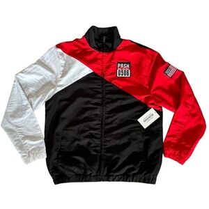NWT Parish Nation Windbreaker Track‎ Jacket Sz L Tricolor Only the Best